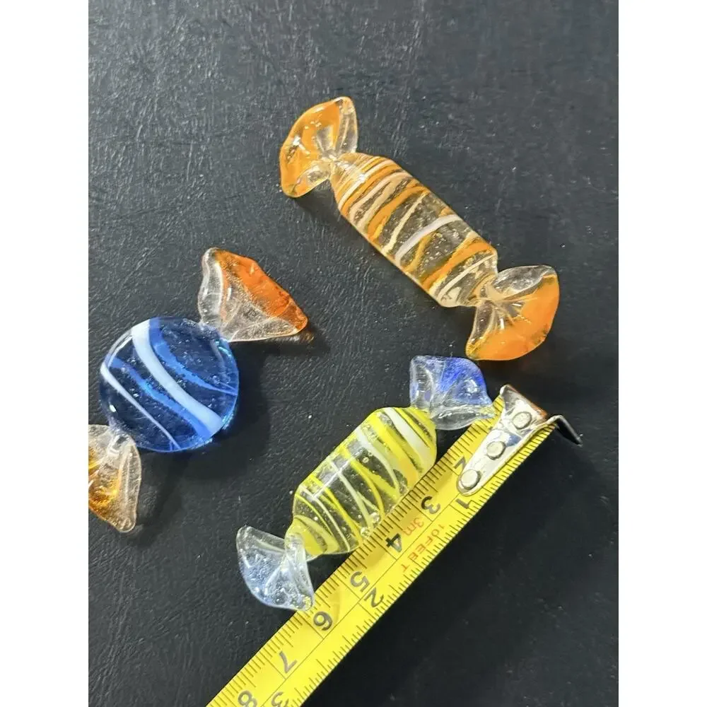 Vintage Hand-Blown Art Glass Candy Ornaments – Lot of 3